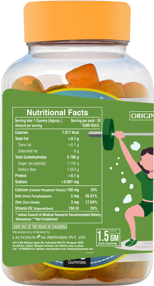Calcium, Iron & Zinc Gummies